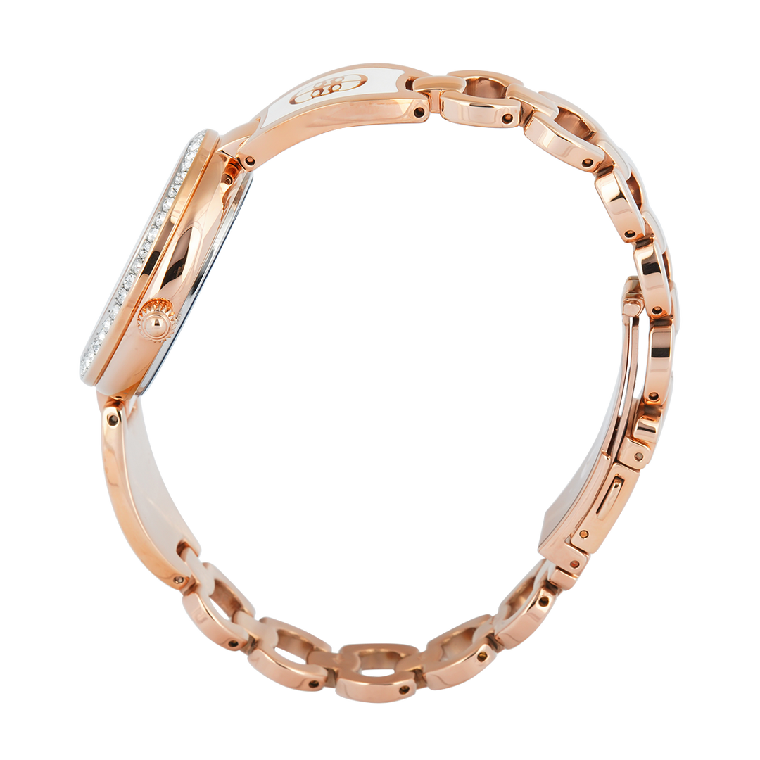 Jam Tangan BONIA Elegance B10865-2577S Women Rose Gold Dial Dual Tone Stainless Steel Strap