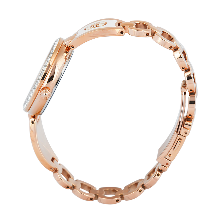Jam Tangan BONIA Elegance B10865-2577S Women Rose Gold Dial Dual Tone Stainless Steel Strap
