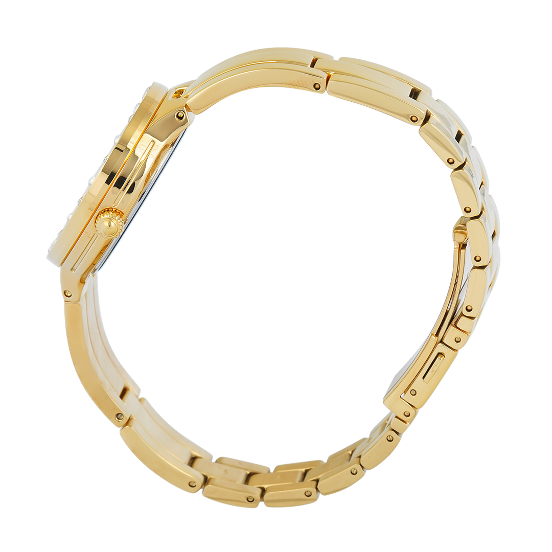 Jam Tangan BONIA Elegance B10870-2217S Women White Dial Gold Stainless Steel Strap