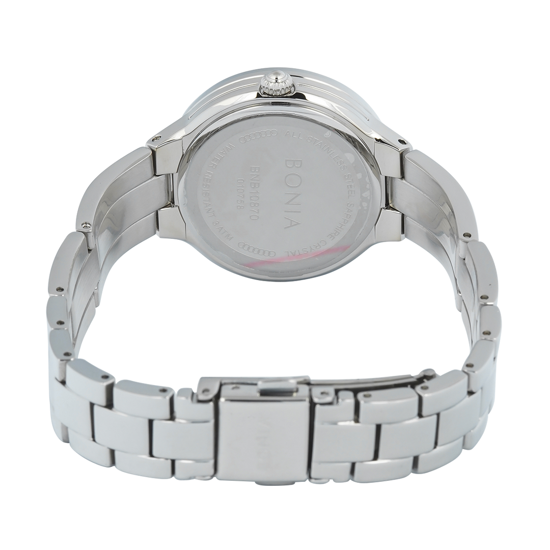 Jam Tangan BONIA Elegance B10870-2377S Women Pink Dial Stainless Steel Strap