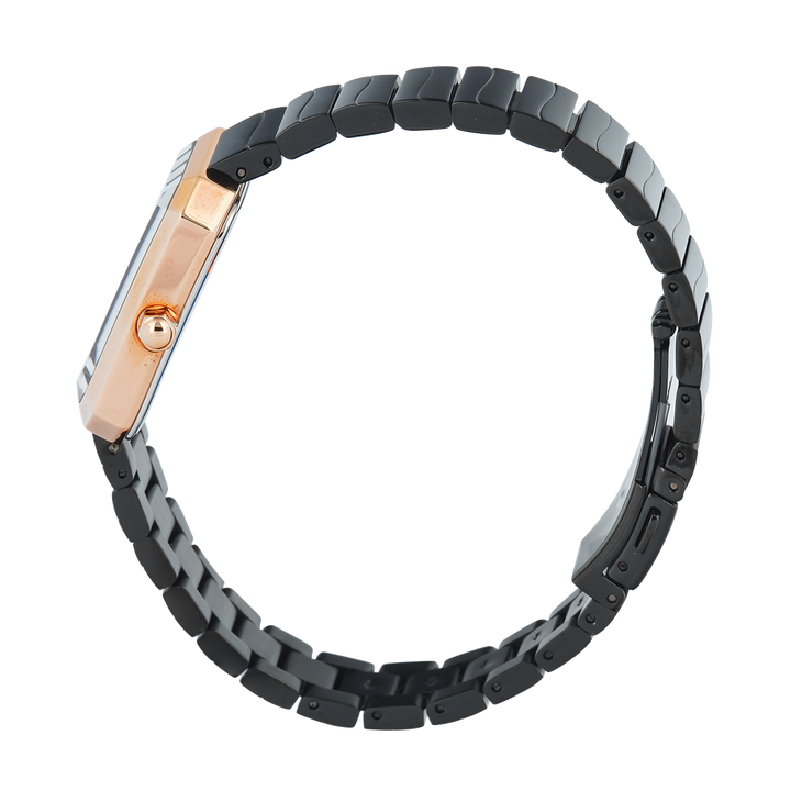 Jam Tangan BONIA Elegance B10871-2037 Women Black Dial Black Stainless Steel Strap