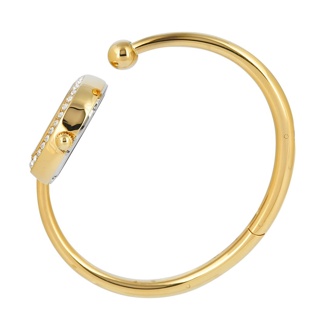 Jam Tangan BONIA B10874-2257S Women Silver Dial Gold Stainless Steel Strap