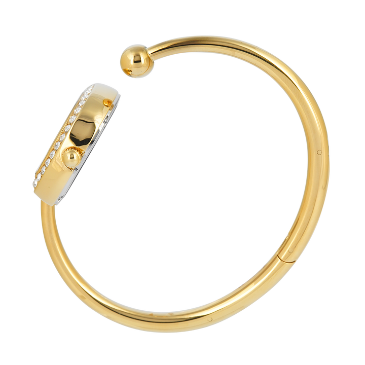 Jam Tangan BONIA B10874-2257S Women Silver Dial Gold Stainless Steel Strap