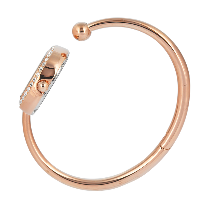 Jam Tangan BONIA B10874-2587S Women Black Dial Rose Gold Stainless Steel Strap