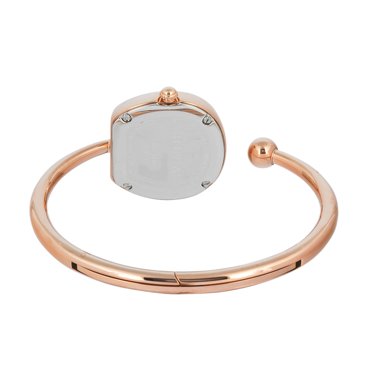 Jam Tangan BONIA B10874-2587S Women Black Dial Rose Gold Stainless Steel Strap