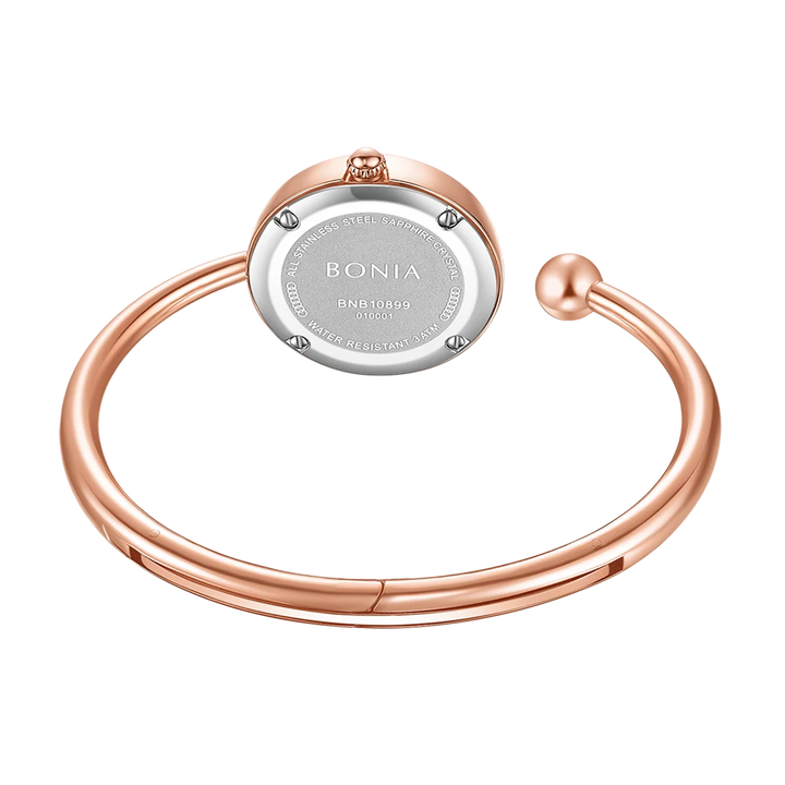 Jam Tangan BONIA Elegance B10899-2567S Women Red Dial Rose Gold Stainless Steel Strap