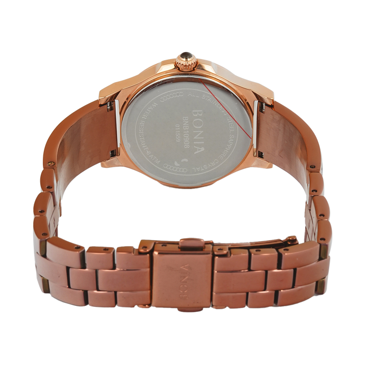 Jam Tangan BONIA Elegance B10908-2047S Women Brown Dial Brown Stainless Steel Strap