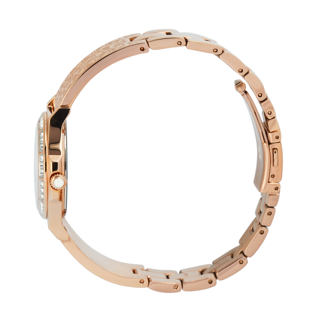 Jam Tangan BONIA Elegance B10908-2597S Women Green Dial Rose Gold Stainless Steel Strap