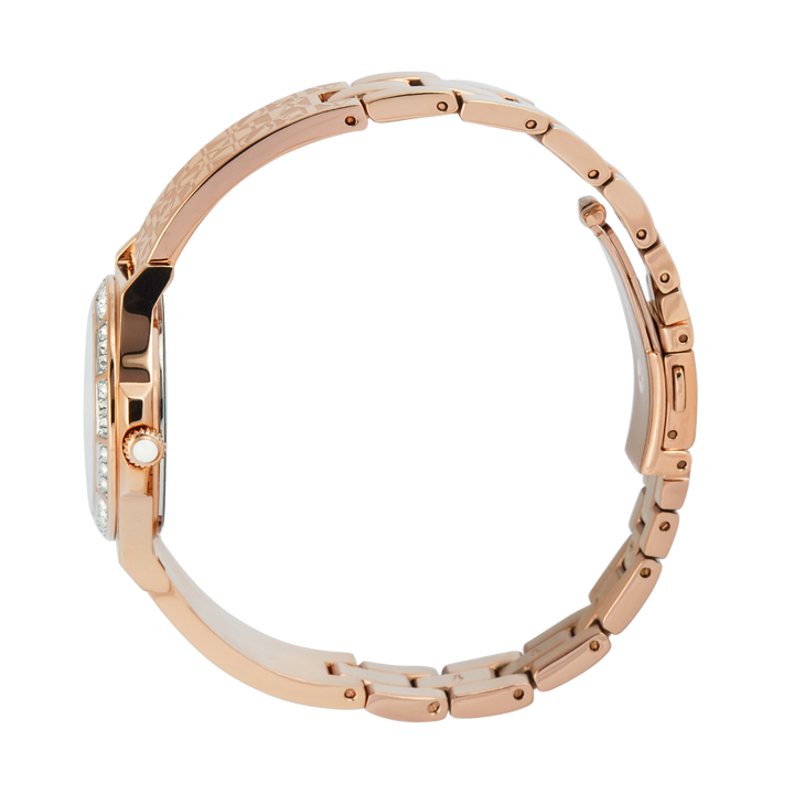 Jam Tangan BONIA Elegance B10908-2597S Women Green Dial Rose Gold Stainless Steel Strap
