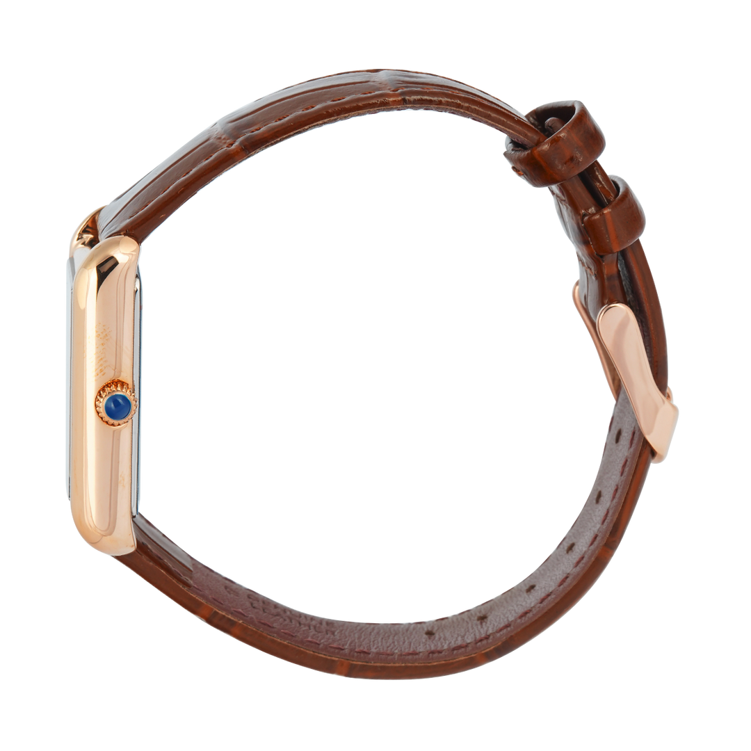 Jam Tangan BONIA B10912-2517 Women White Dial Brown Leather Strap