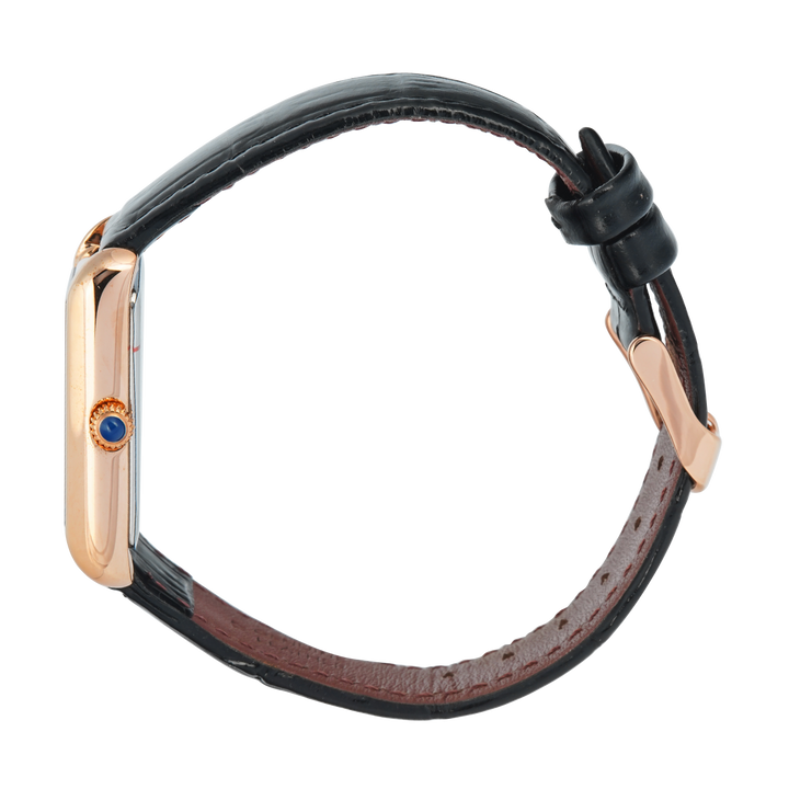 Jam Tangan BONIA B10912-2537 Women Black Dial Black Leather Strap