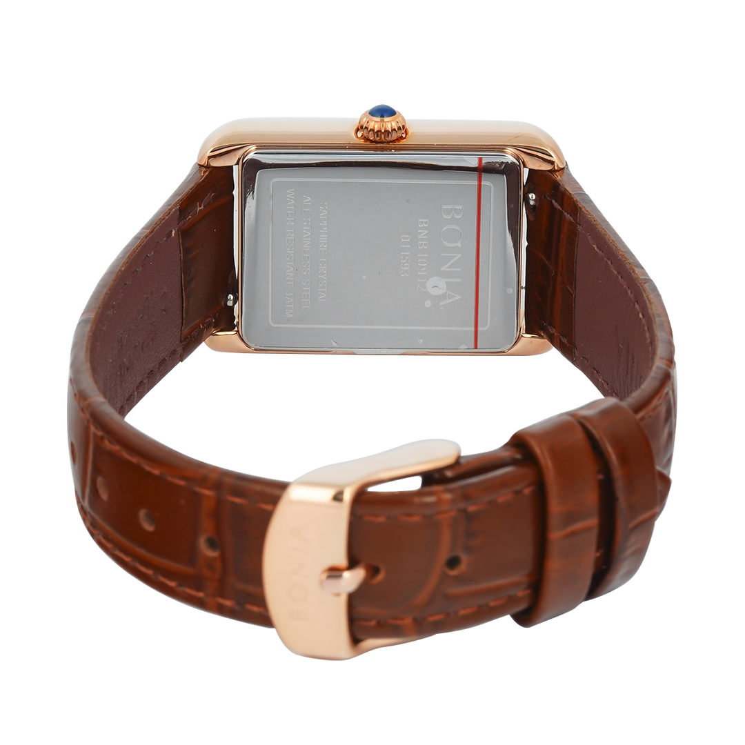 Jam Tangan BONIA B10912-2547 Women Brown Dial Brown Leather Strap