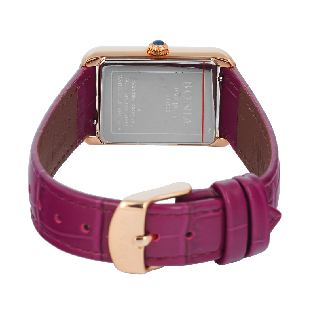 Jam Tangan BONIA B10912-2567 Women Red Dial Red Leather Strap