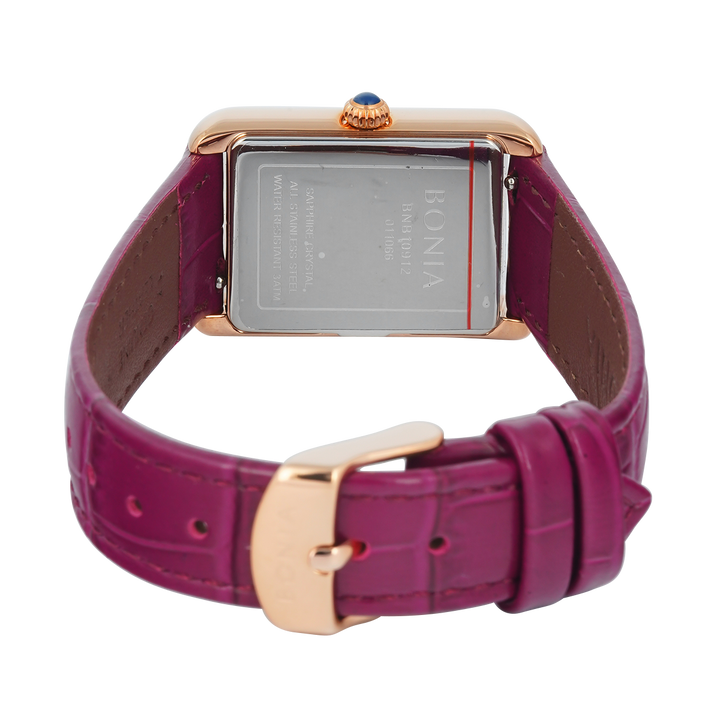 Jam Tangan BONIA B10912-2567 Women Red Dial Red Leather Strap