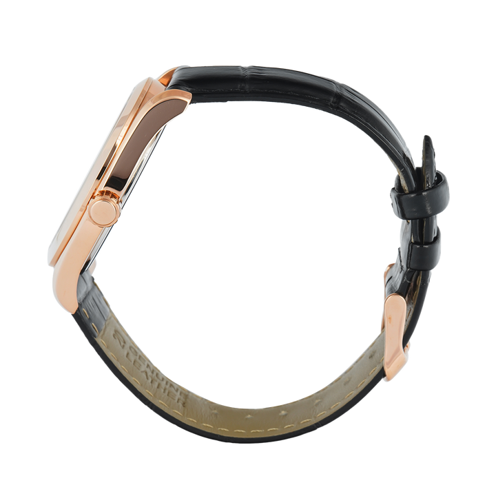 Jam Tangan BONIA B10857-1512 Men Silver Dial Black Leather Band