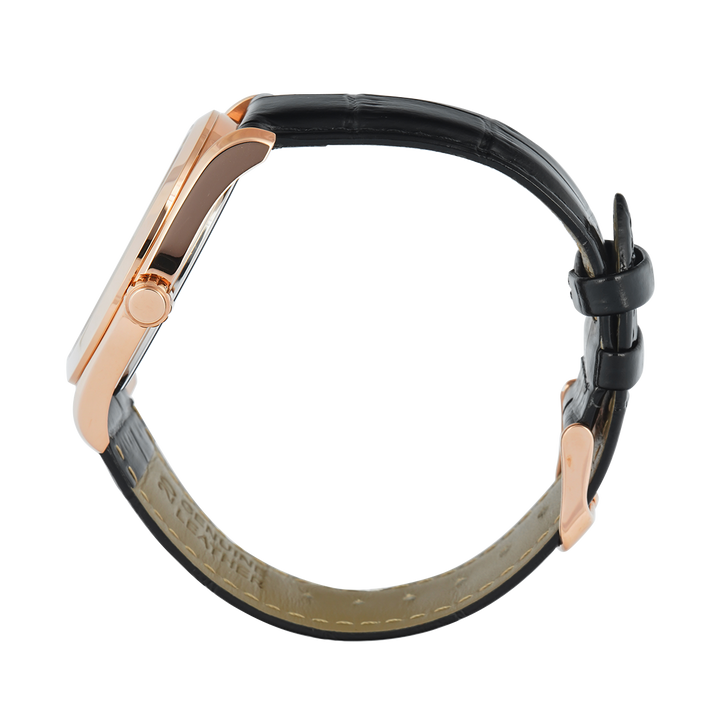 Jam Tangan BONIA B10916-1532 Men Black Dial Black Leather Band