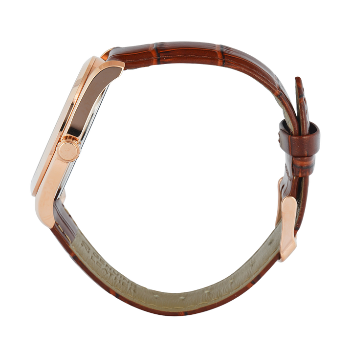 Jam Tangan BONIA B10916-1542 Men Brown Dial Brown Leather Band