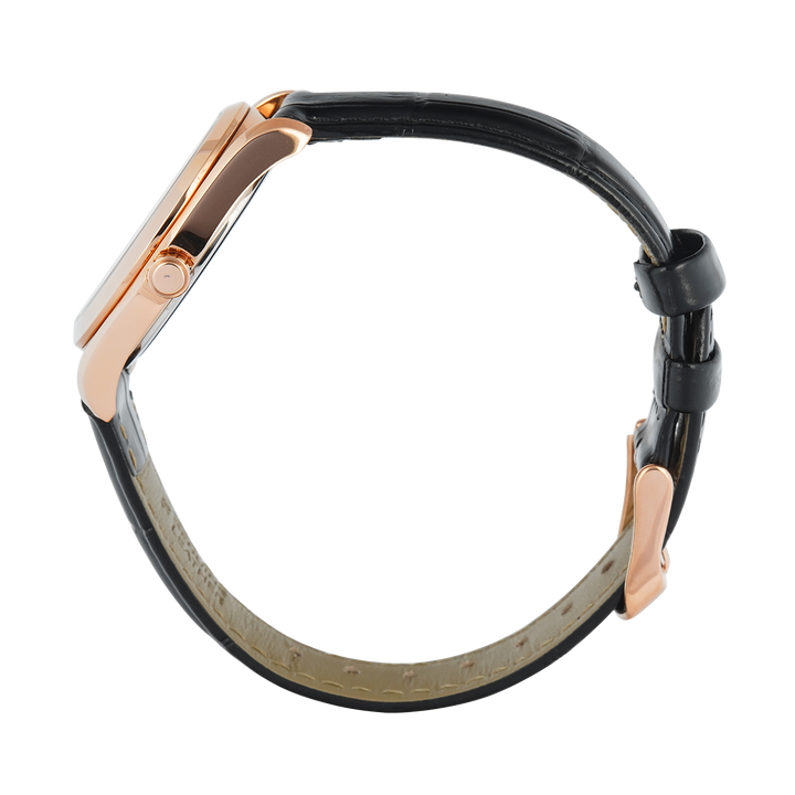 Jam Tangan BONIA B10916-2532 Women Black Dial Black Leather Band