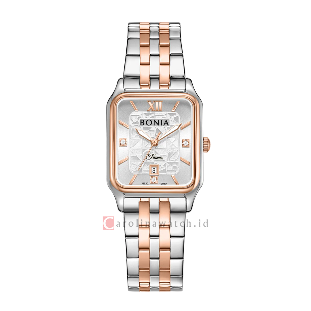 Jam Tangan BONIA Tiamo B10952-2613 Women Silver Dial Stainless Steel Strap