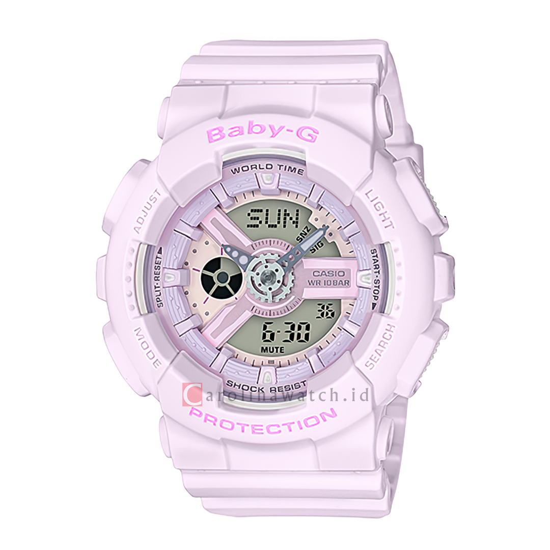 Jam Tangan Casio Baby-G BA-110-4A2 Women Pink Digital Analog Dial Pink Resin Band