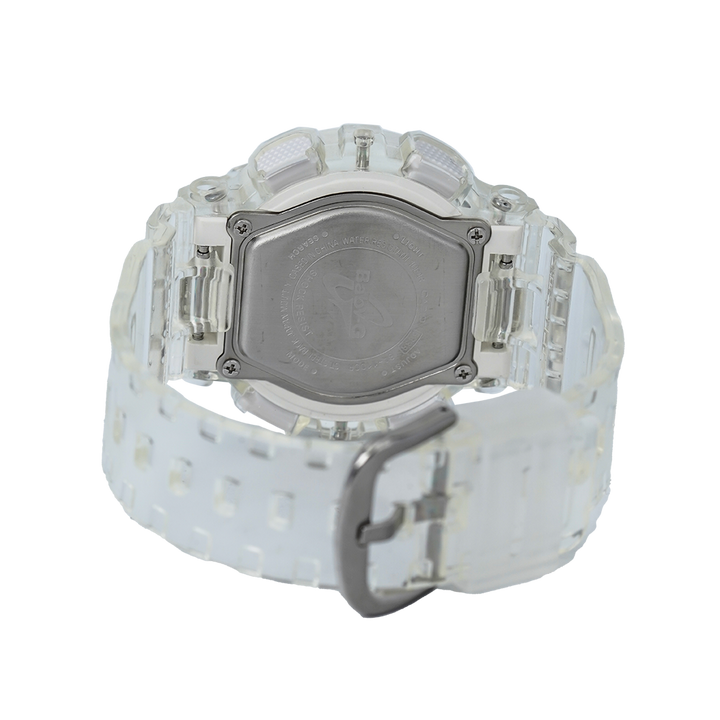 Jam Tangan Casio Baby-G BA-110CR-7A Women White Digital Analog Dial White Transparent Resin Band