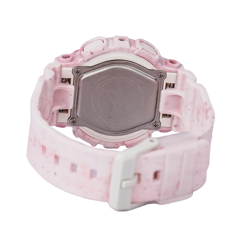 Jam Tangan Casio Baby-G BA-110PI-4A Women Pink Digital Analog Dial Pink Resin Band