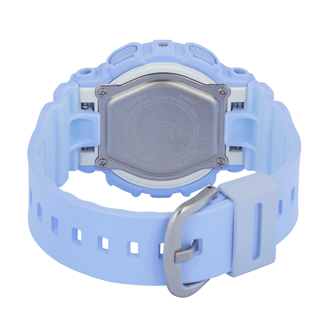 Jam Tangan Casio Baby-G BA-110YK-2A Women Inspired Digital Analog Dial Blue Resin Band (JDM)