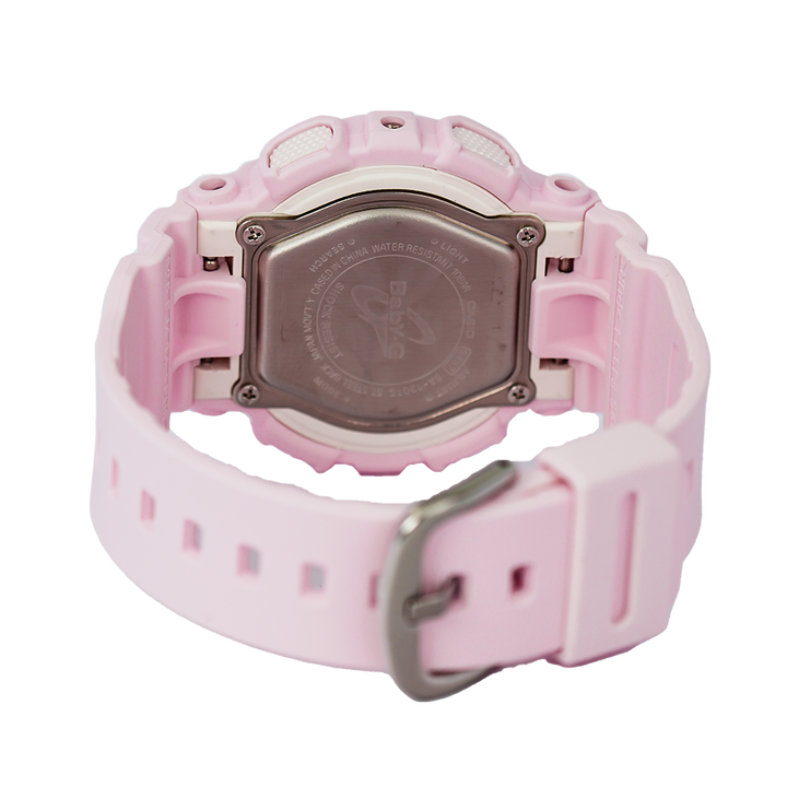 Jam Tangan Casio Baby-G BA-120TG-4A Women Pink Digital Analog Dial Pink Rubber Strap