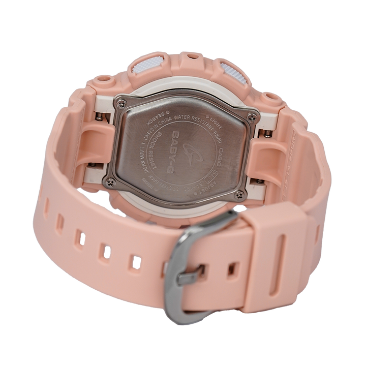 Jam Tangan Casio Baby-G BA-130-4A Women Pink Digital Analog Dial Pink Resin Band