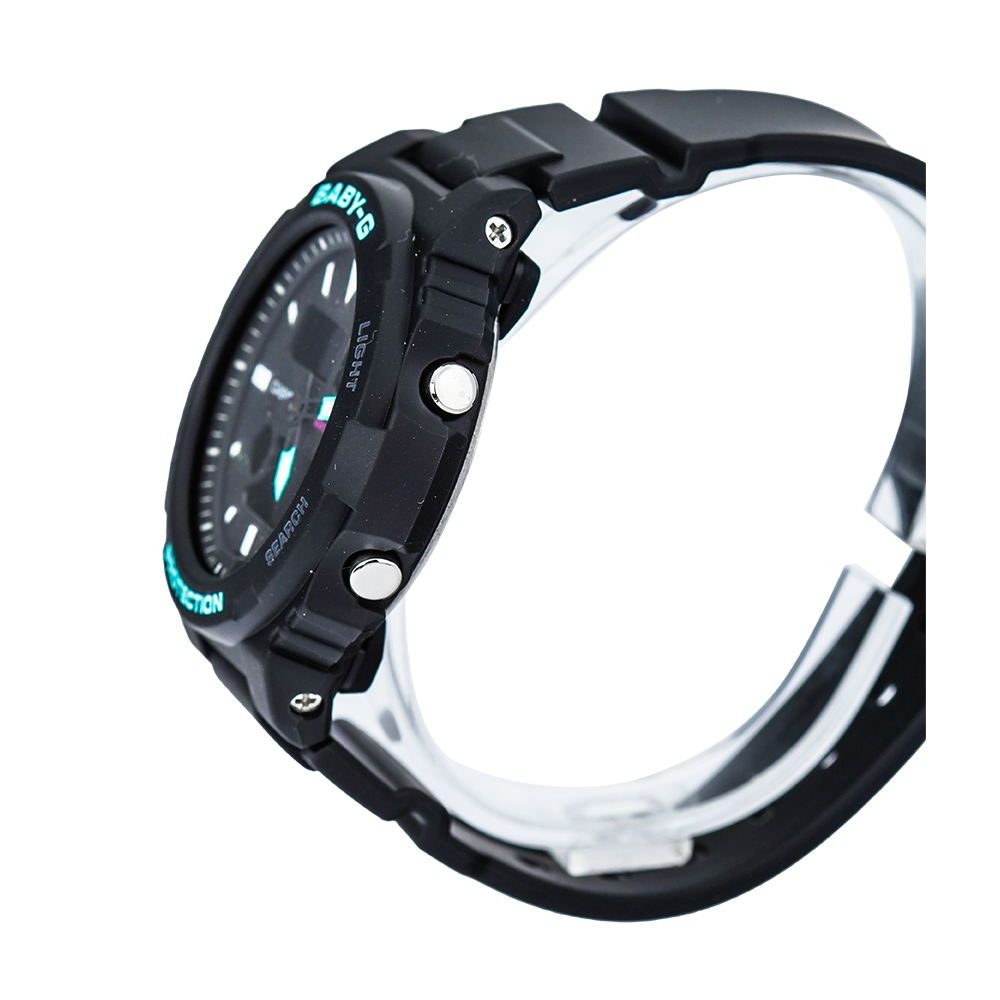Jam Tangan Casio Baby-G BAX-100-1A G-Lide Sports Model Women Black Dial Black Resin Band