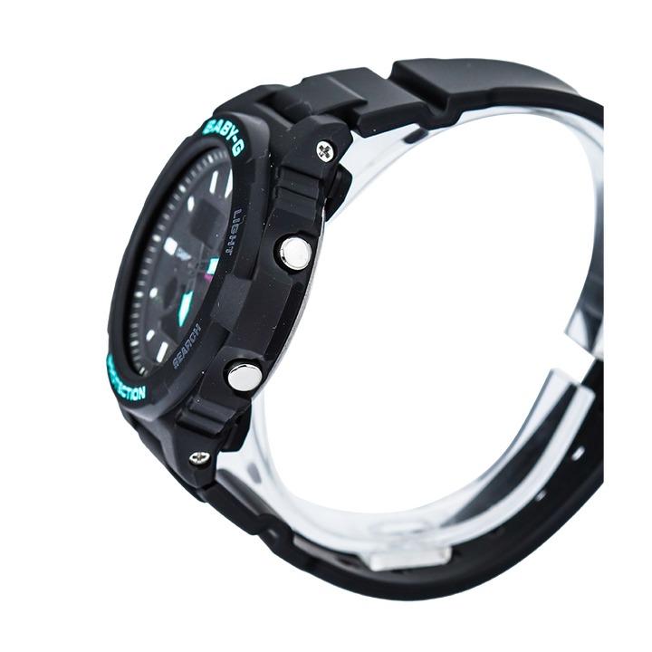 Jam Tangan Casio Baby-G BAX-100-1A G-Lide Sports Model Women Black Dial Black Resin Band