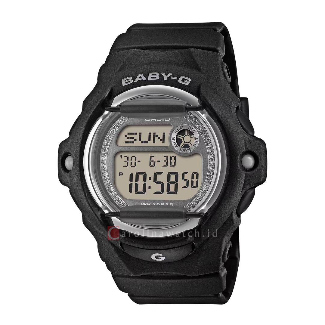 Jam Tangan Casio Baby-G BG-169KB-1D Women Digital Dial Black Resin Band