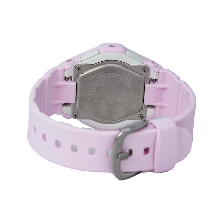 Jam Tangan Casio Baby-G BGA-100ST-4A Women Dual Tone Dial Light Pink Resin Band