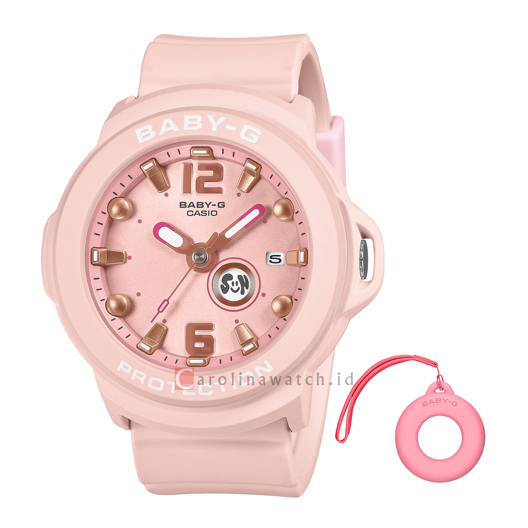 Jam Tangan Casio Baby-G + Plus BGA-15K-4A Women Pink Dial Pink Resin Band