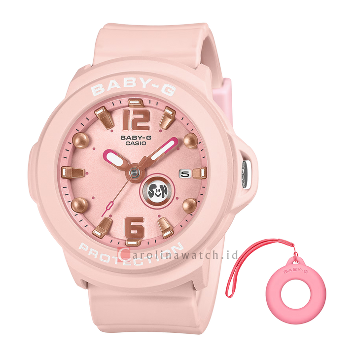 Jam Tangan Casio Baby-G + Plus BGA-15K-4A Women Pink Dial Pink Resin Band