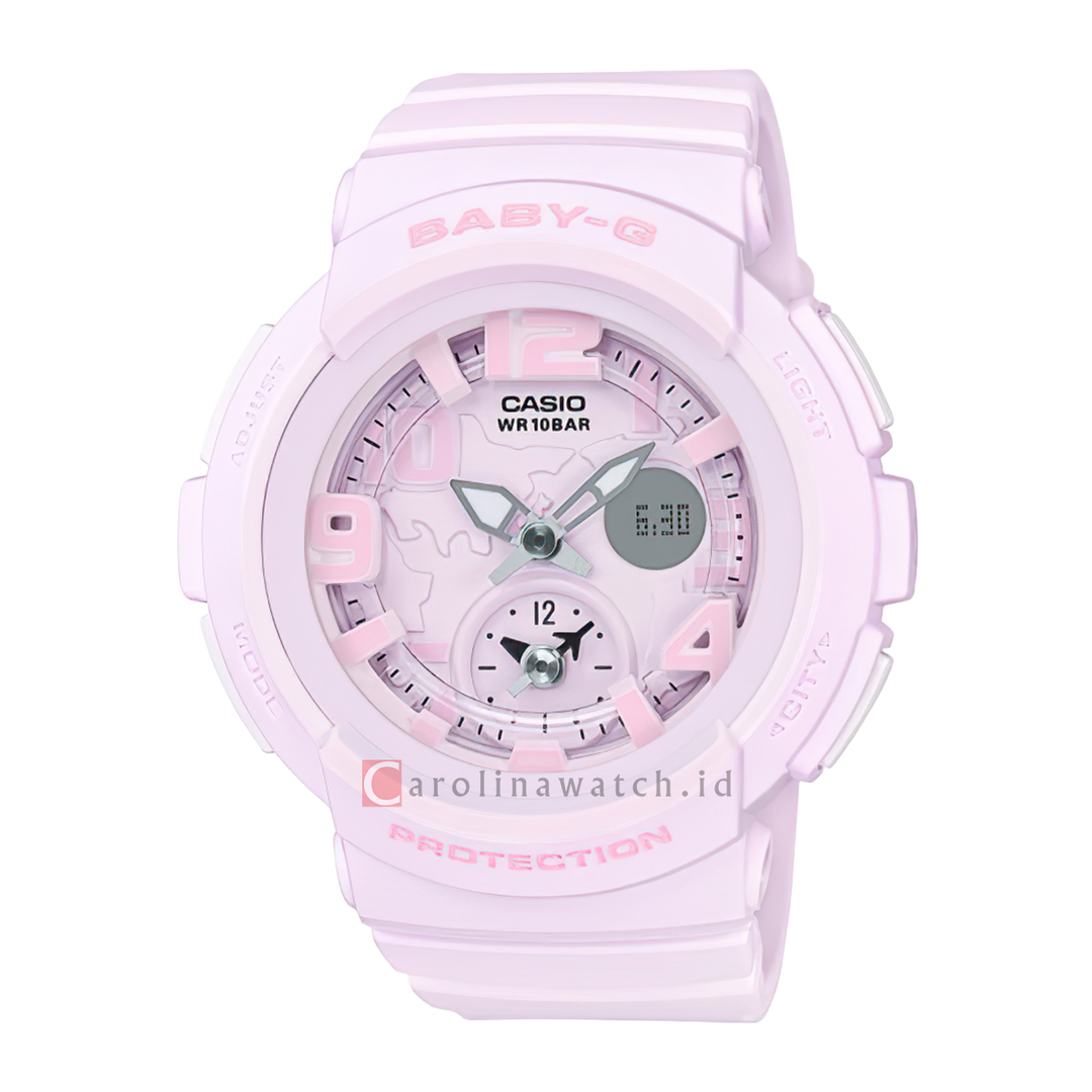 Jam Tangan Casio Baby-G BGA-190BC-4B Women Pink Dial Pink Rubber Strap