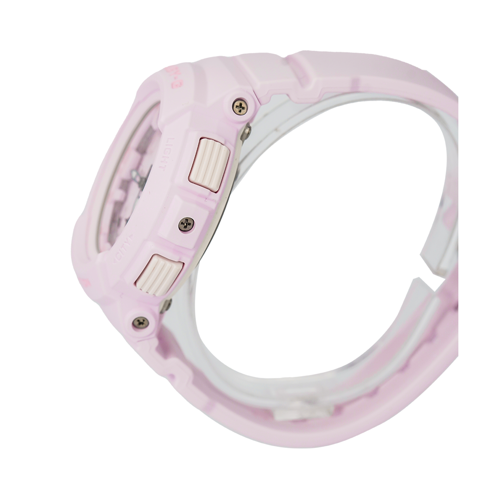 Jam Tangan Casio Baby-G BGA-190BC-4B Women Pink Dial Pink Rubber Strap