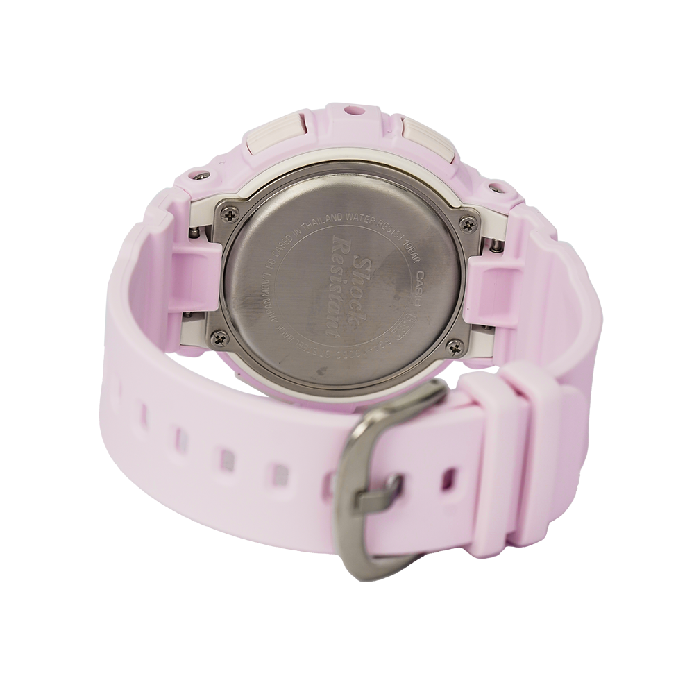 Jam Tangan Casio Baby-G BGA-190BC-4B Women Pink Dial Pink Rubber Strap