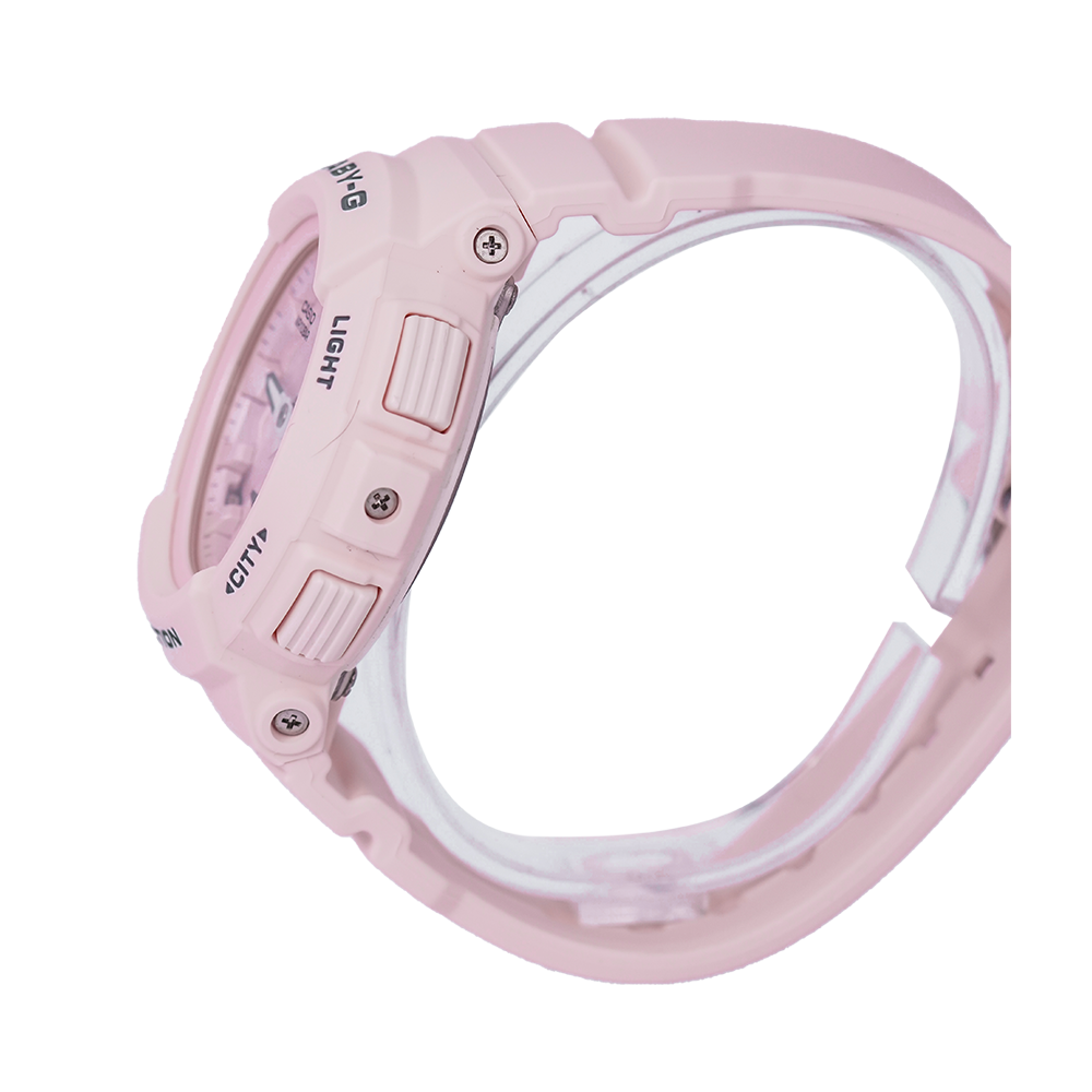 Jam Tangan Casio Baby-G BGA-190BE-4A The Beach Color Series Women Light Pink Pattern Dial Light Pink Resin Band