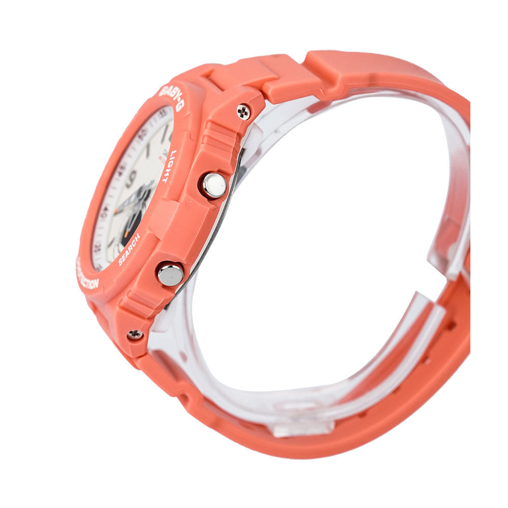 Jam Tangan Casio Baby-G BGA-260-4A Women White Dial Orange Resin Band