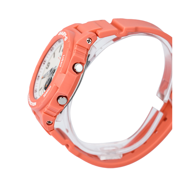 Jam Tangan Casio Baby-G BGA-260-4A Women White Dial Orange Resin Band