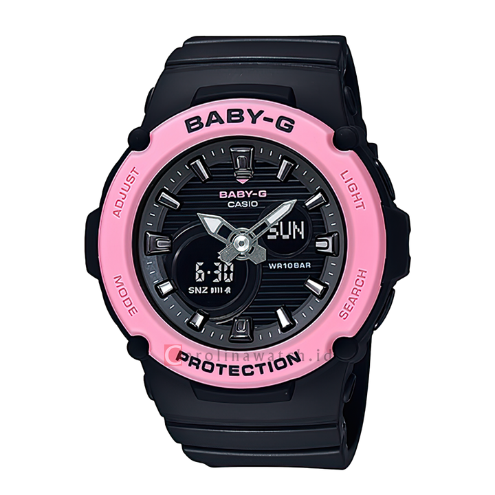 Jam Tangan Casio Baby-G BGA-270-1A Women Black Dial Black Resin Band