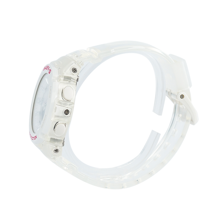 Jam Tangan Casio Baby-G BGA-270S-7A Women White Digital Analog Dial Transparent Resin Band