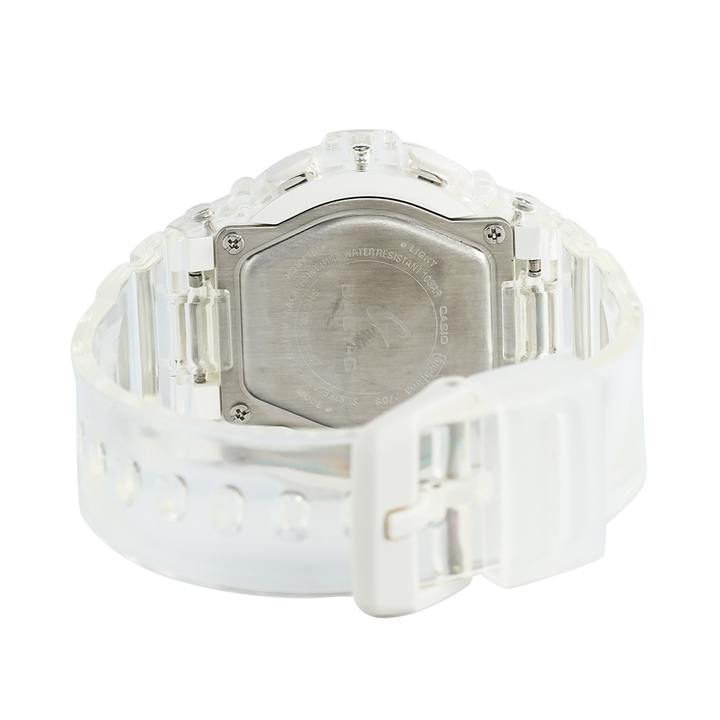 Jam Tangan Casio Baby-G BGA-270S-7A Women White Digital Analog Dial Transparent Resin Band