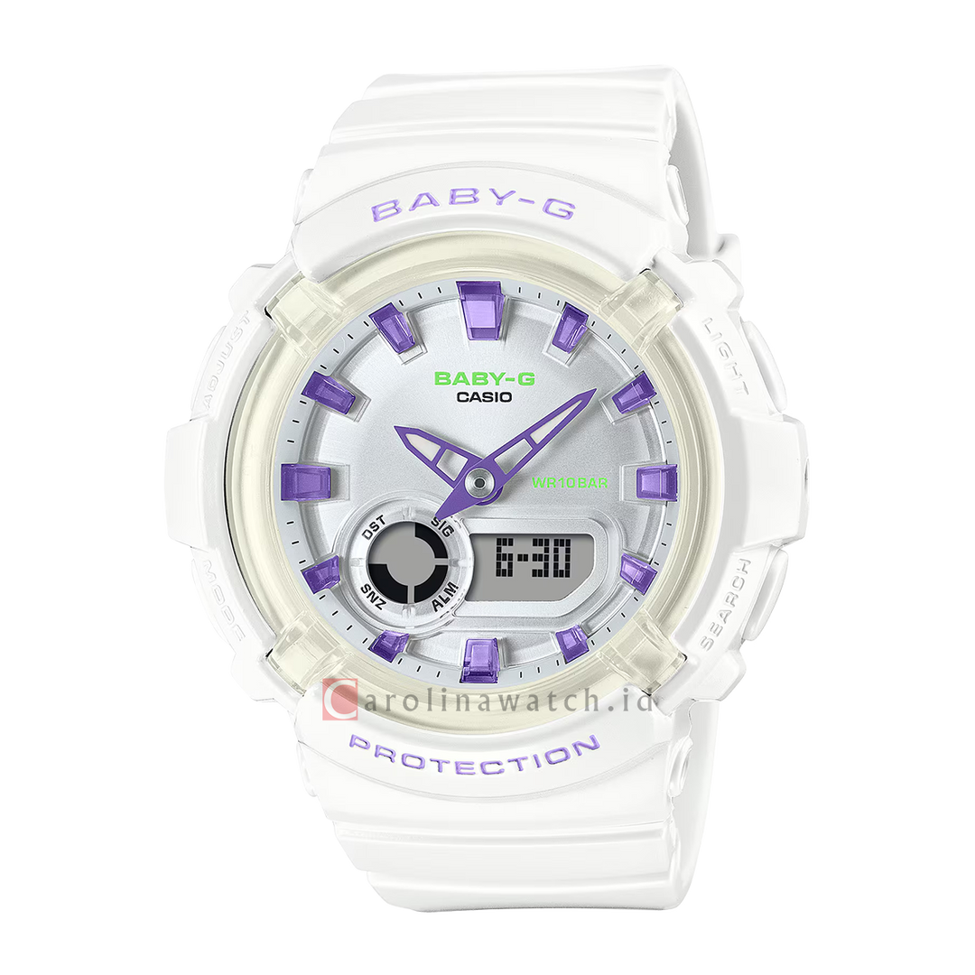 Jam Tangan Casio Baby-G BGA-280DN-7A Women White Dial White Resin Band