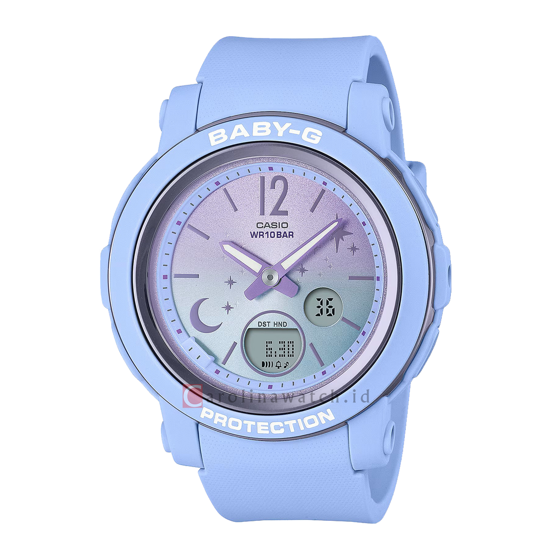 Jam Tangan BABY G BGA 290DS 2A Women Gradation Digital Analog Dial Blu Carolina Watch