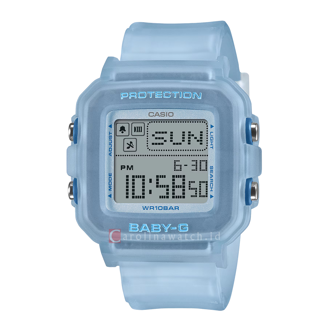 Jam Tangan CASIO BABY G + Plus BGD-10KG-2D Women Digital Dial Blue Resin Band