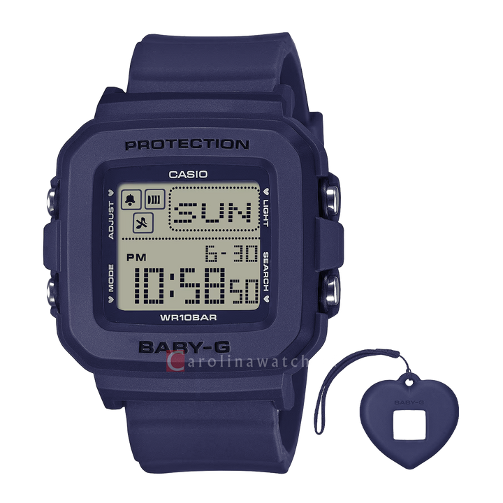 Jam Tangan CASIO BABY G + Plus BGD-10KH-2C Women Digital Dial Resin Band