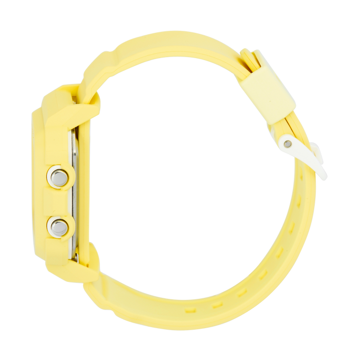Jam Tangan CASIO BABY G + Plus BGD-10KH-9D Women Digital Dial Yellow Resin Band
