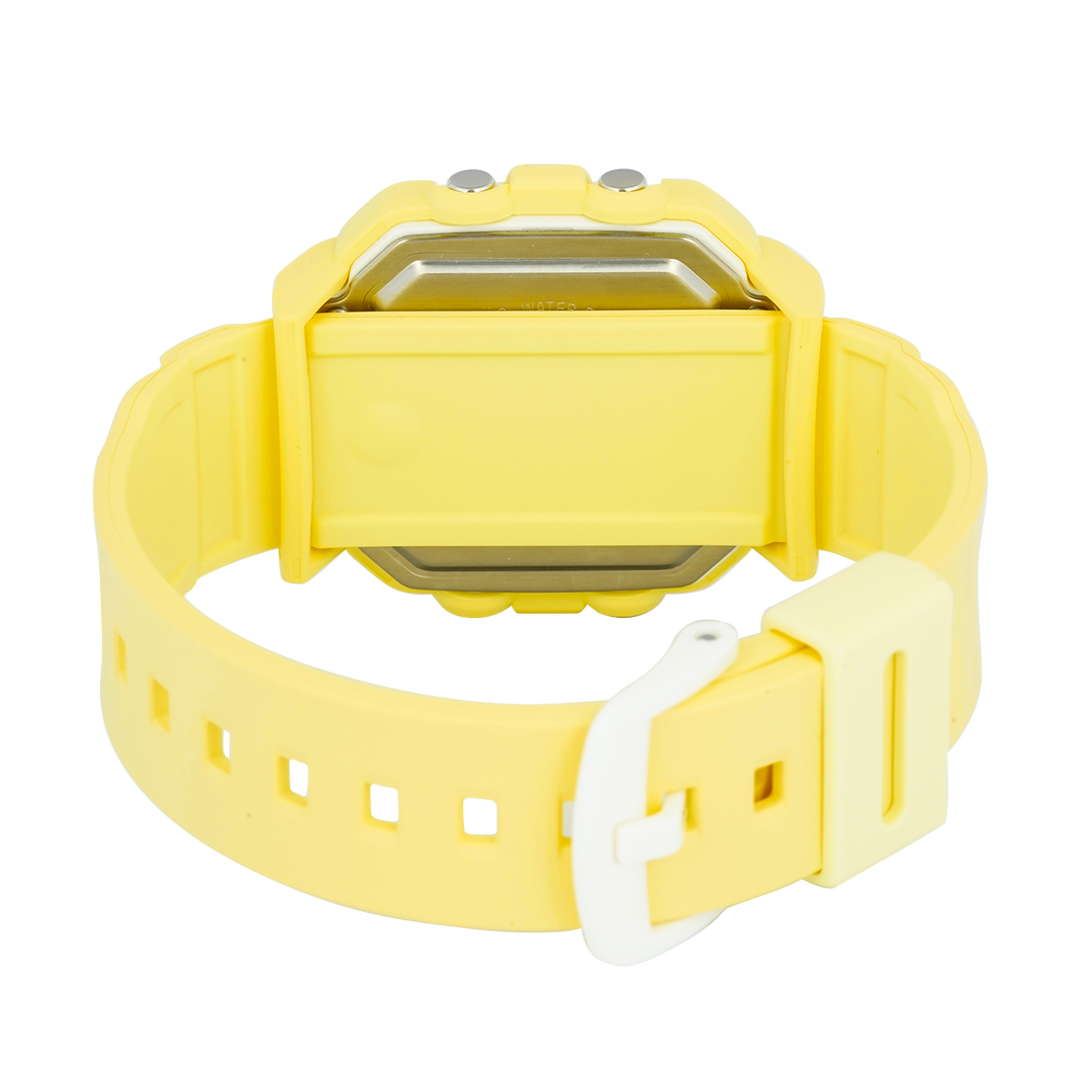 Jam Tangan CASIO BABY G + Plus BGD-10KH-9D Women Digital Dial Yellow Resin Band
